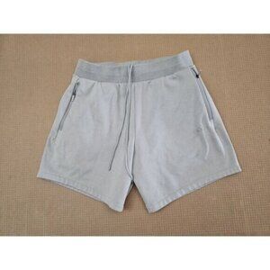 Adidas Essential French Terry Shorts Soft Beige/green Sz Small